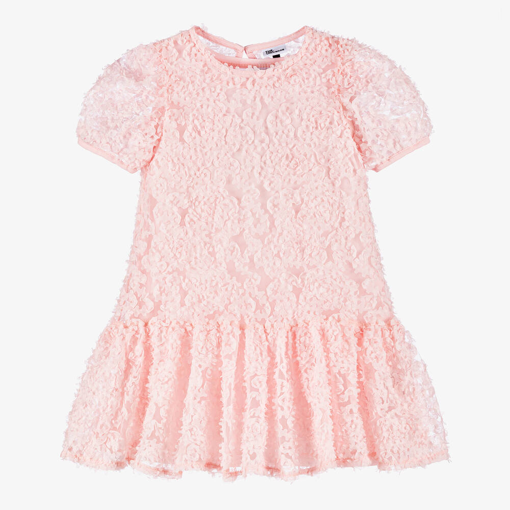 The Tiny Universe-Girls Pink Tulle & Jersey 2 in 1 Dress | Childrensalon Outlet