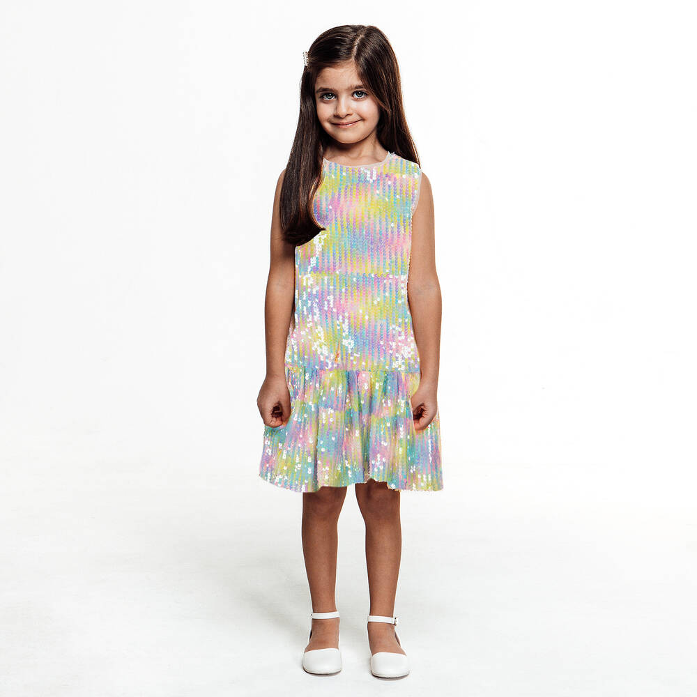 Rainbow sequin dress kids sales