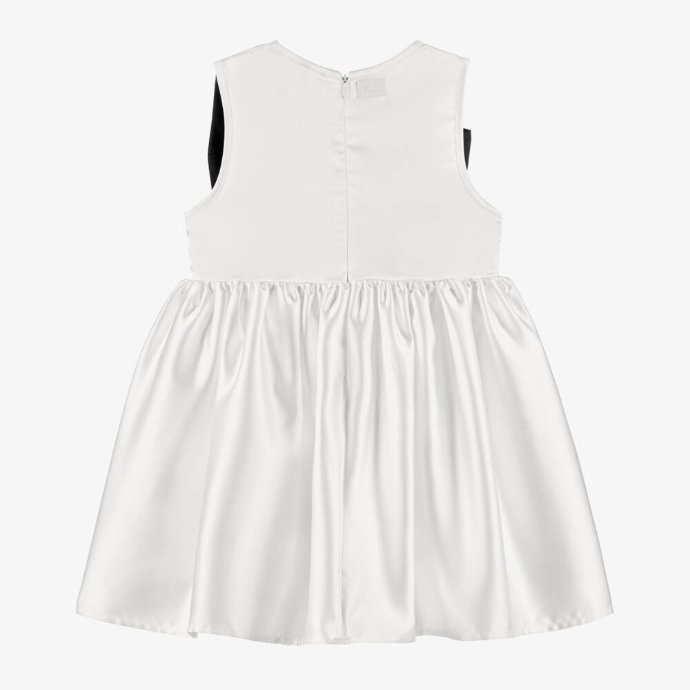 The Tiny Universe-Girls Satin Dress with Bow | Childrensalon Outlet