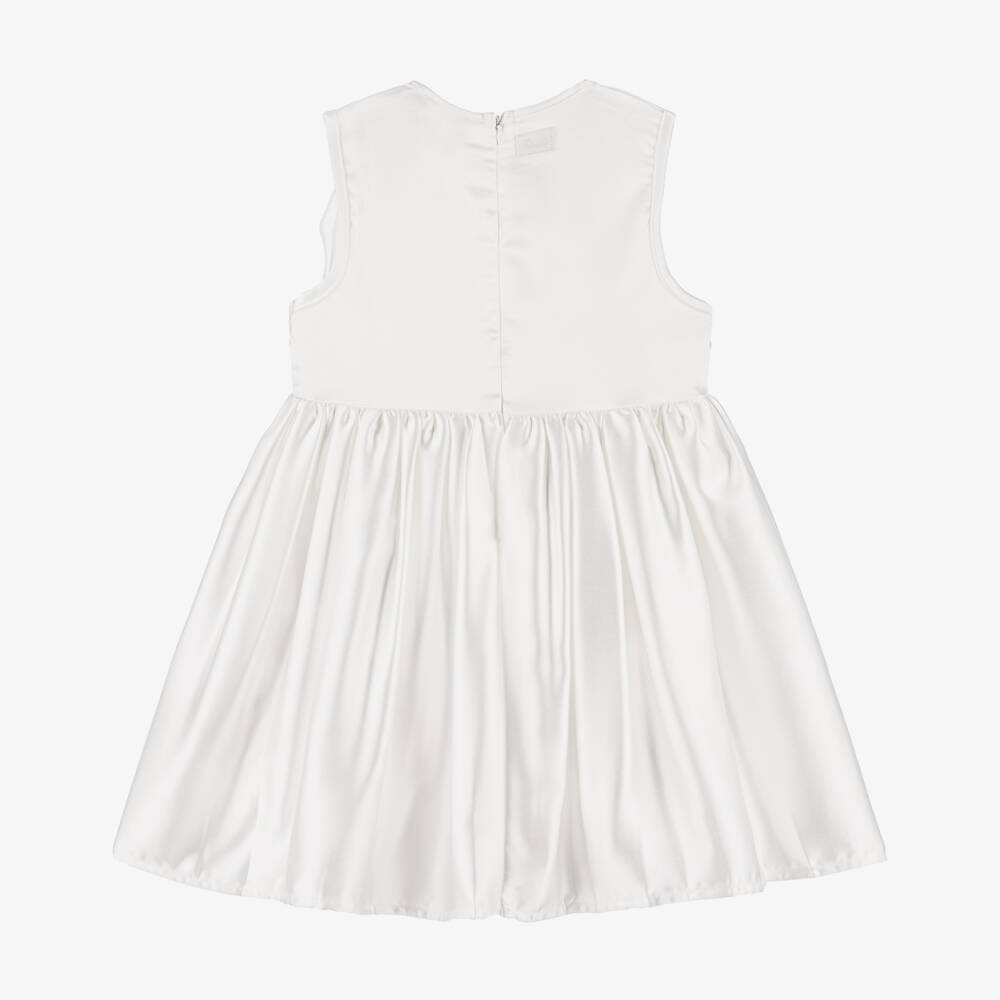 The Tiny Universe-Платье из сатина с органзовыми цветами для девочек | Childrensalon Outlet