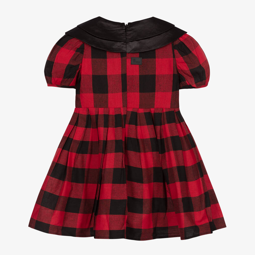 The Tiny Universe-Платье из хлопка в красную клетку для девочек | Childrensalon Outlet