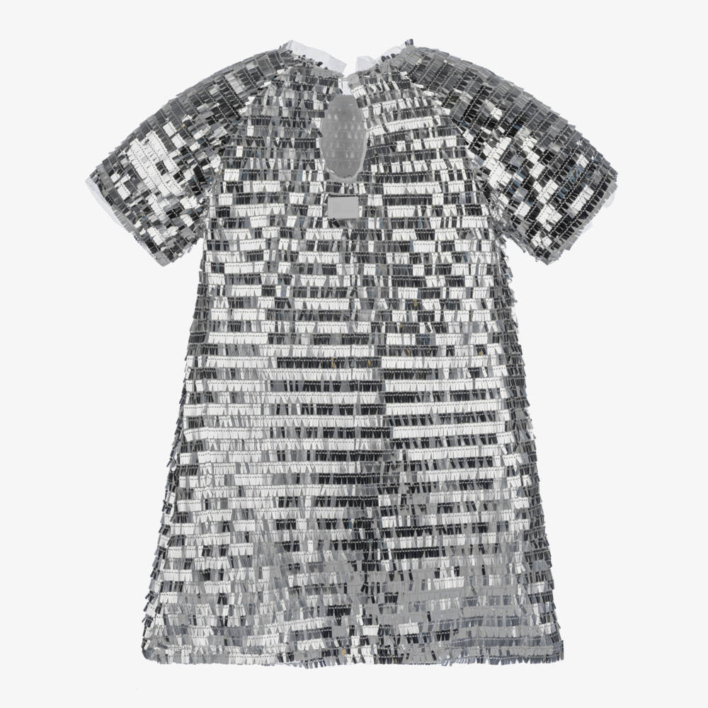 The Tiny Universe-Girls Silver Sequin Dress | Childrensalon Outlet