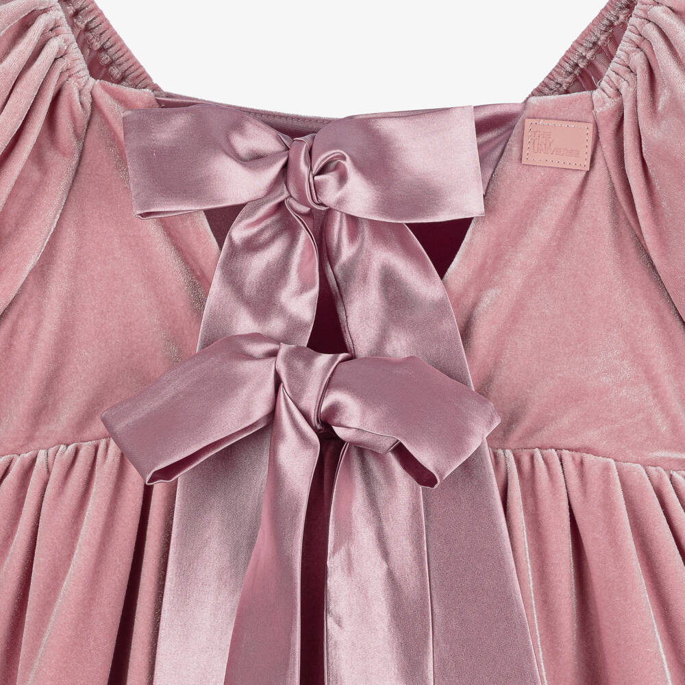 The Tiny Universe-Girls Soft Pink Ribbon Dress | Childrensalon Outlet