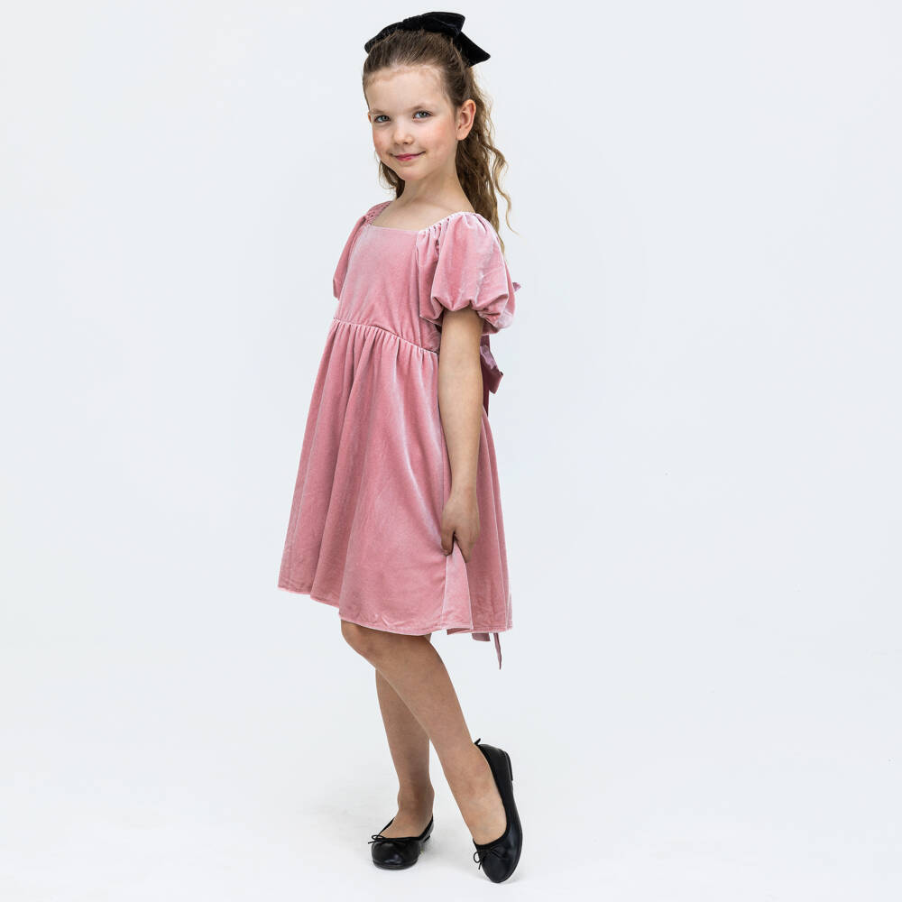 The Tiny Universe-Girls Soft Pink Ribbon Dress | Childrensalon Outlet