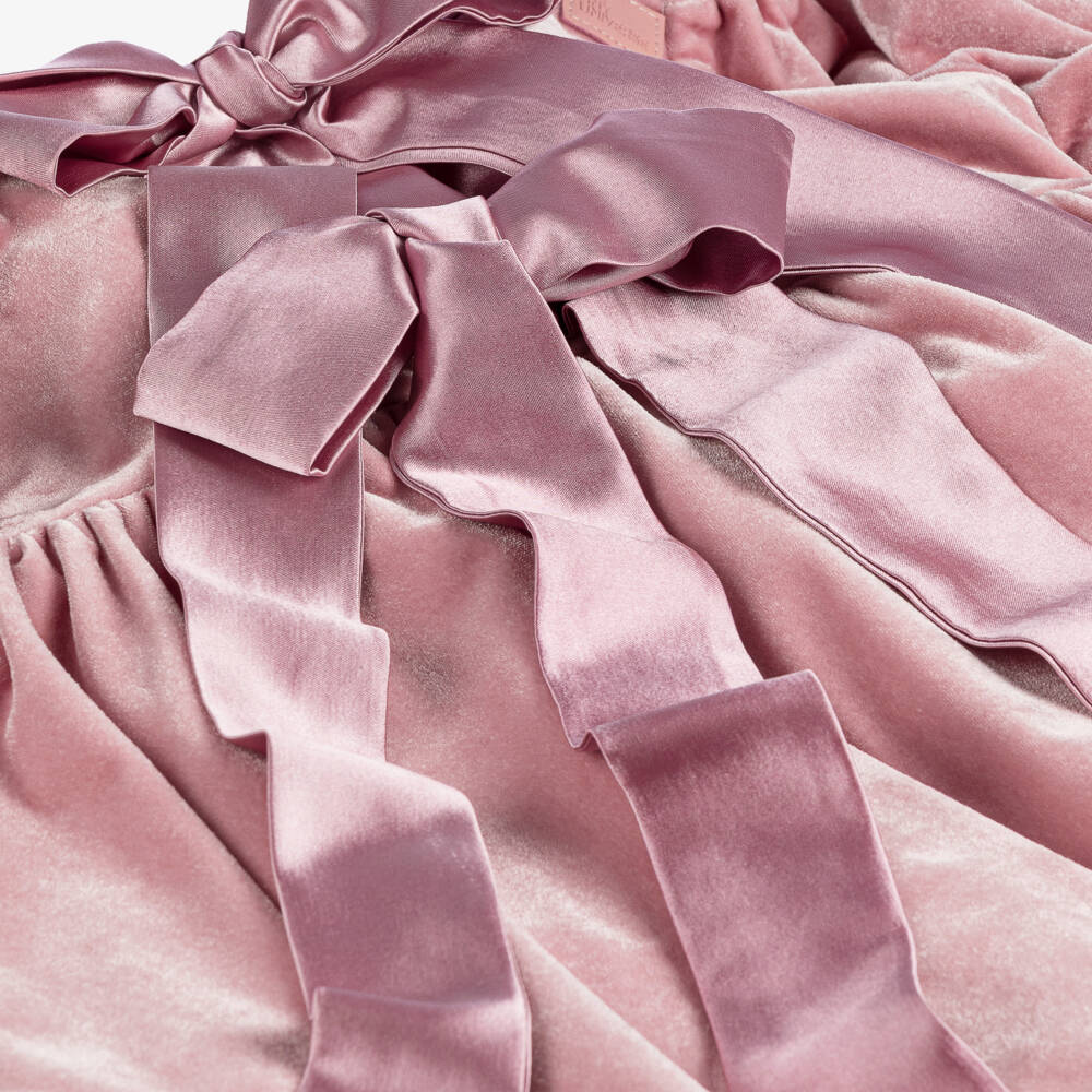 The Tiny Universe-Girls Soft Pink Ribbon Dress | Childrensalon Outlet