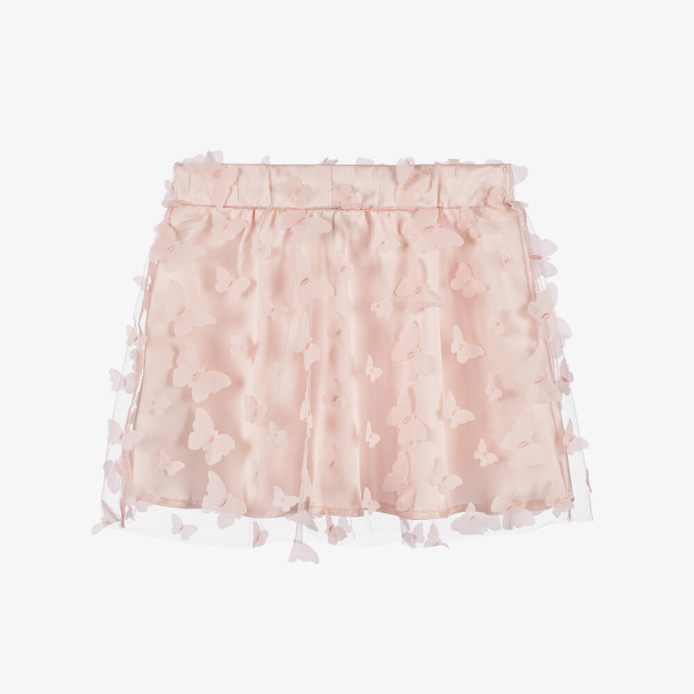 The Tiny Universe-تنورة تول للبنات مزينة بفراشات وردية | Childrensalon Outlet