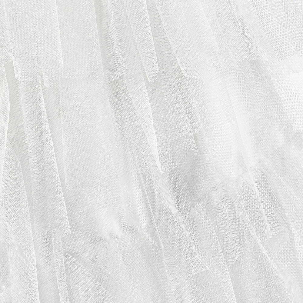 The Tiny Universe-Girls White Asymmetric Tulle Dress | Childrensalon Outlet