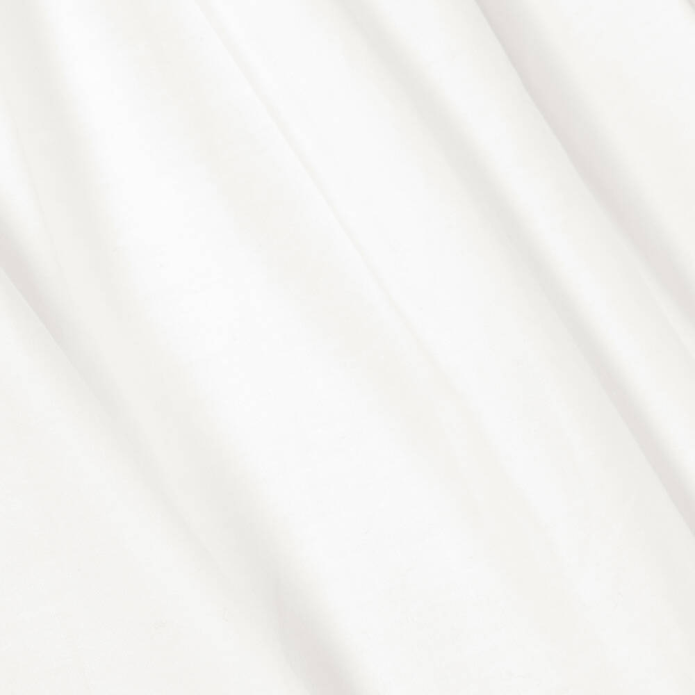 The Tiny Universe-Girls White Cotton & Black Bow Dress | Childrensalon Outlet