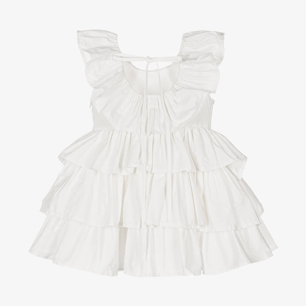 White frilly dress outlet