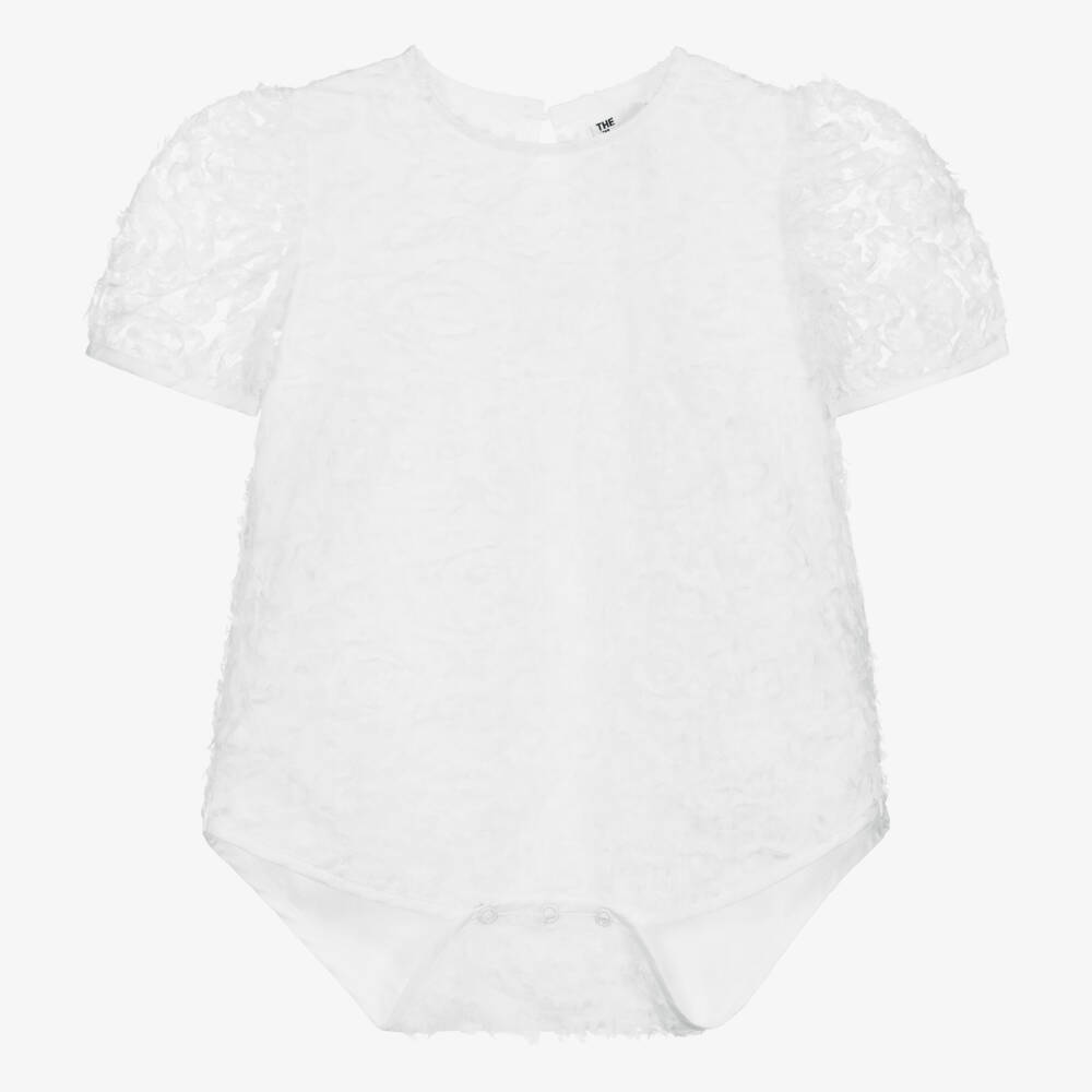 The Tiny Universe-Girls White Floral Lace Bodysuit | Childrensalon Outlet