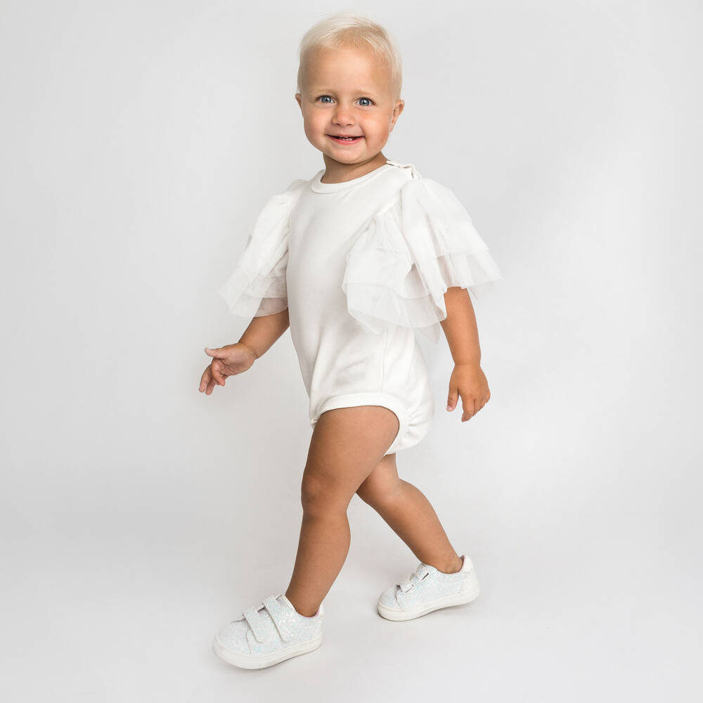 The Tiny Universe-Белое боди из органического хлопка | Childrensalon Outlet