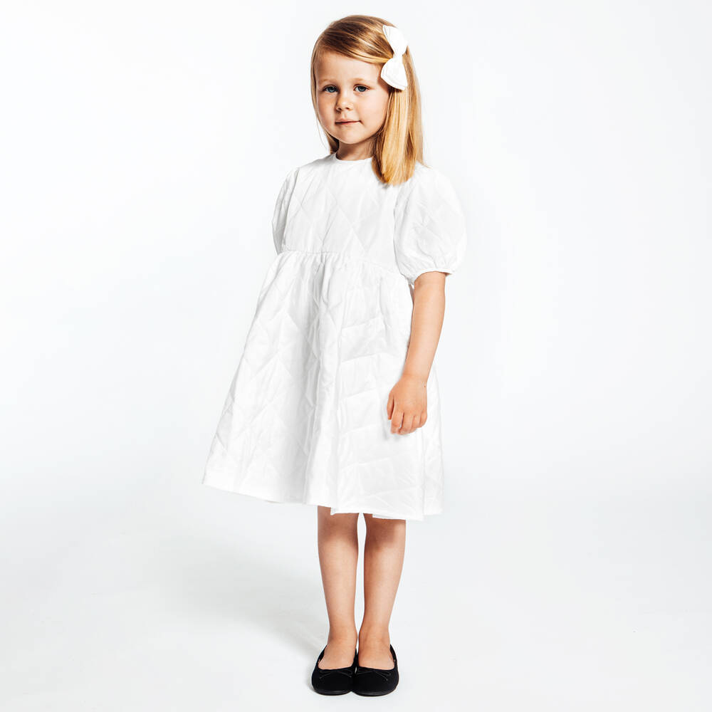 The Tiny Universe-فستان مبطن لون أبيض | Childrensalon Outlet