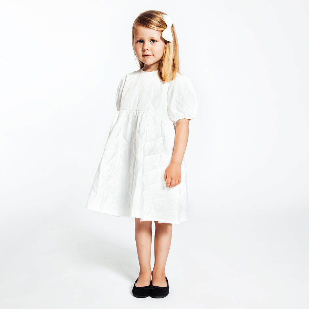 The Tiny Universe-فستان مبطن لون أبيض | Childrensalon Outlet