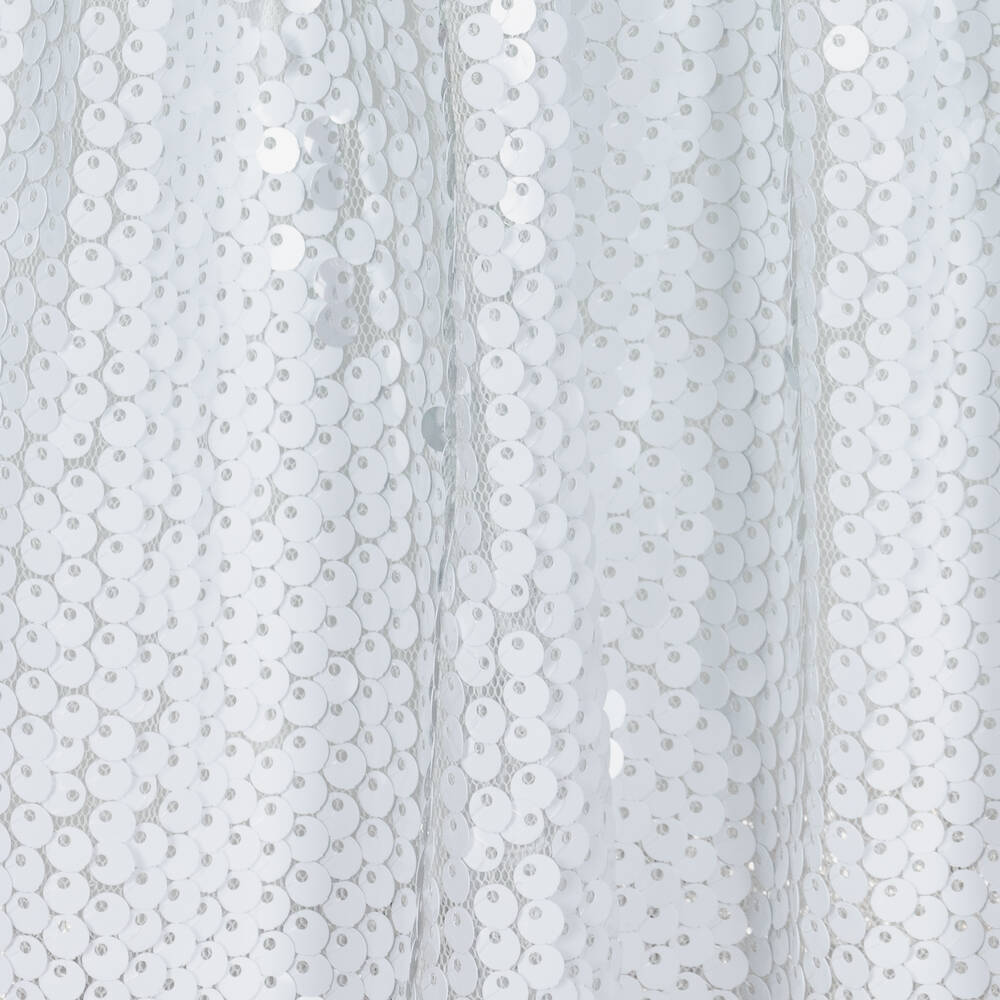 The Tiny Universe-فستان بلا أكمام تول لون أبيض مزين بترتر | Childrensalon Outlet