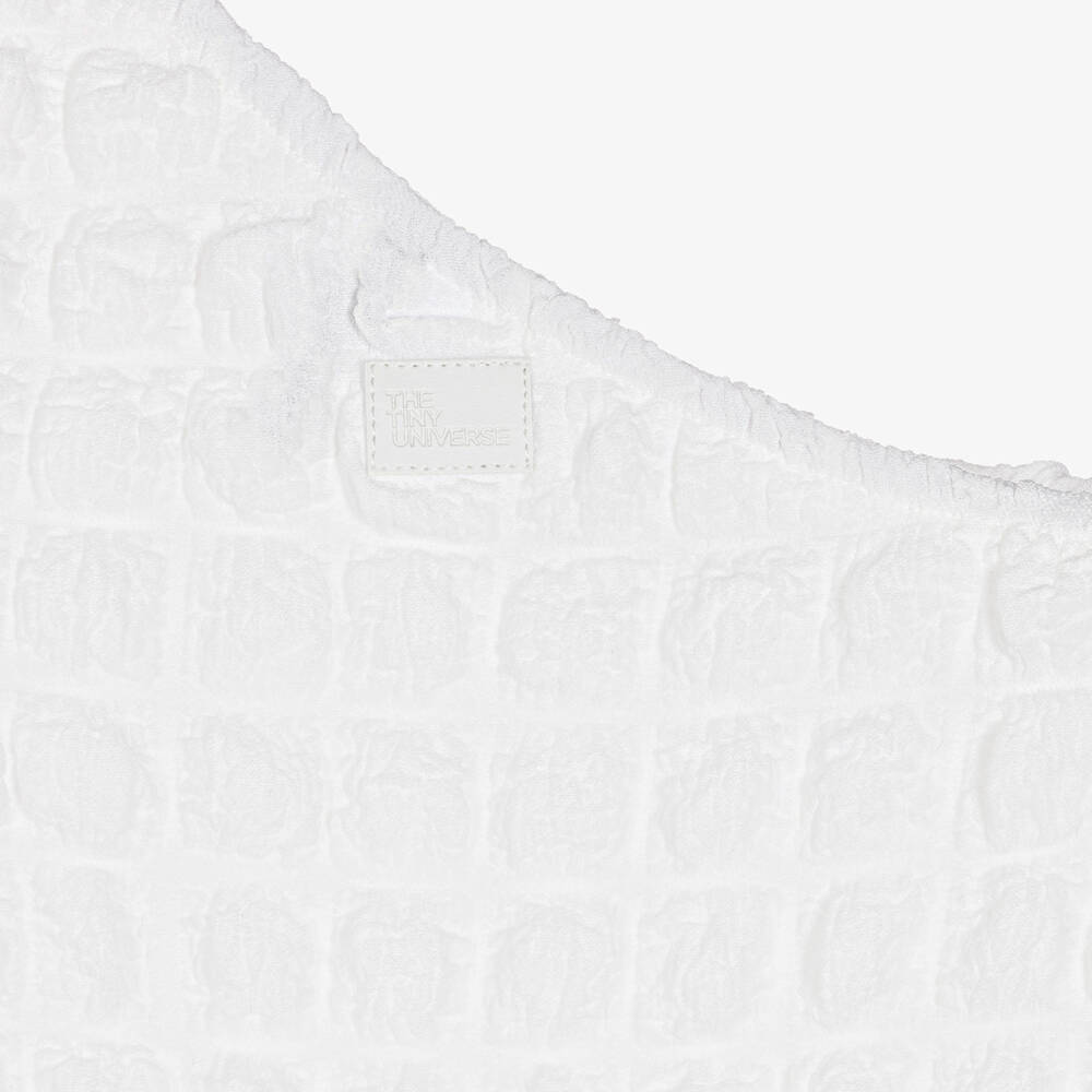 The Tiny Universe-Белое платье с текстурными квадратами | Childrensalon Outlet