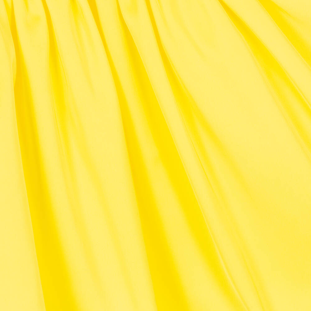 The Tiny Universe-Girls Yellow Satin Sash Dress | Childrensalon Outlet
