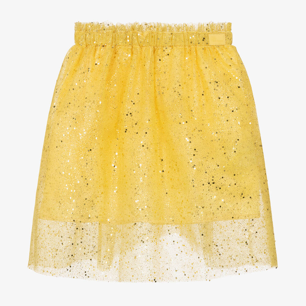 The Tiny Universe - Girls Yellow Sparkly Tulle Skirt | Childrensalon
