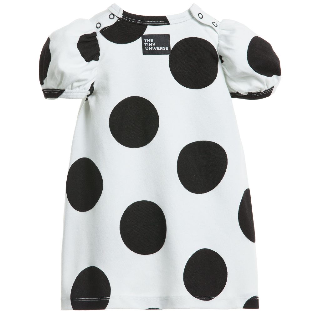 The Tiny Universe-Ivory 'The Tiny Dot' Jersey Dress | Childrensalon Outlet