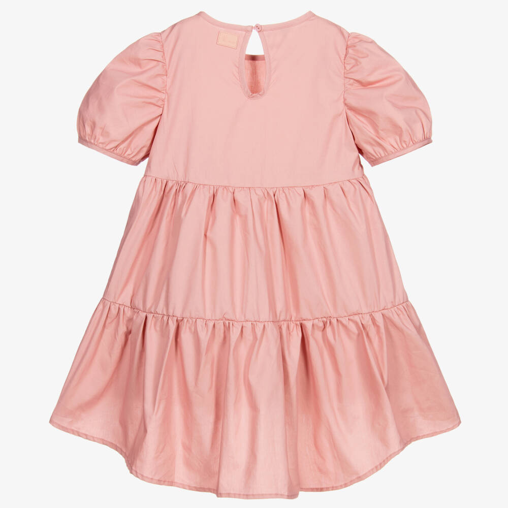 The Tiny Universe-Pink Cotton Poplin Dress | Childrensalon Outlet