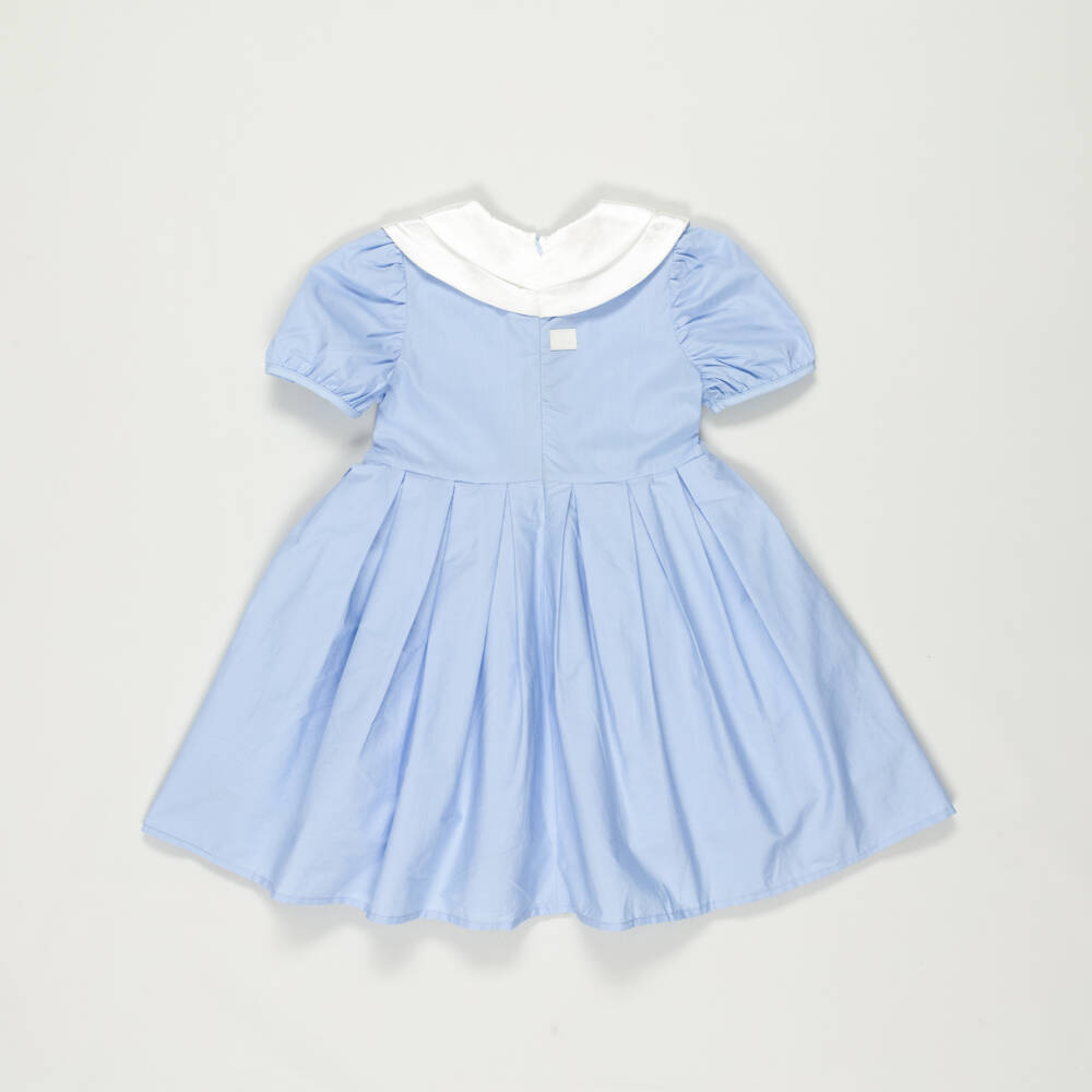 The Tiny Universe-Preloved Girls Blue Cotton Dress (6 years) | Childrensalon Outlet