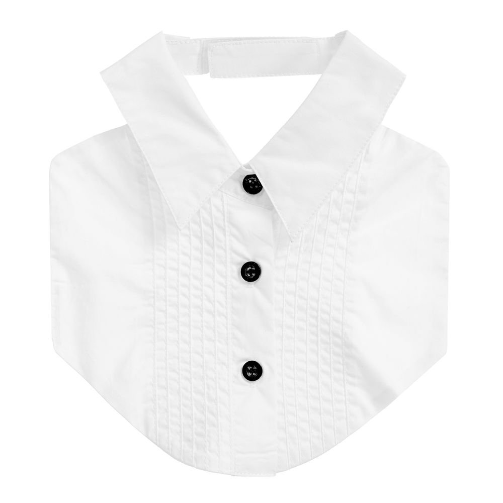 The Tiny Universe-White Cotton Baby Bib | Childrensalon Outlet