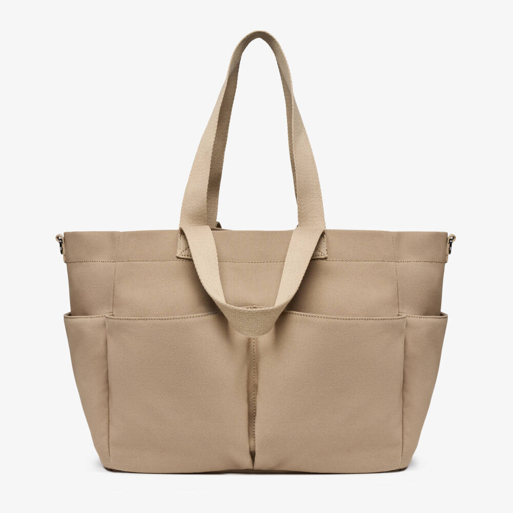 TIBA + MARL-Beige Canvas Pocket Tote Changing Bag (35cm) | Childrensalon Outlet