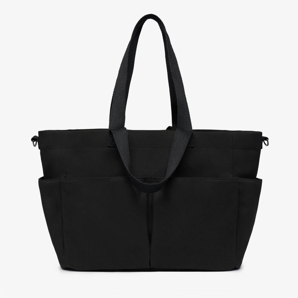 TIBA + MARL-Black Canvas Pocket Tote Changing Bag (35cm) | Childrensalon Outlet
