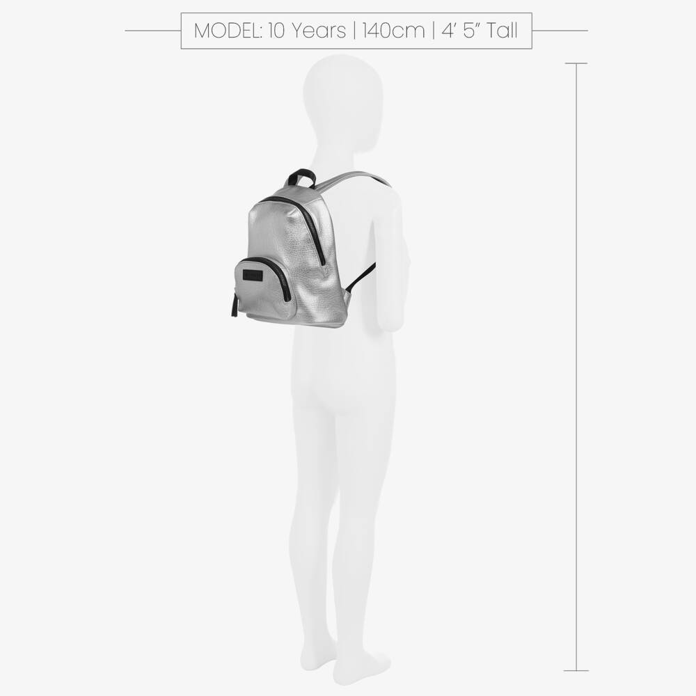 TIBA + MARL-Boys Silver Luxe Backpack, 29cm | Childrensalon Outlet