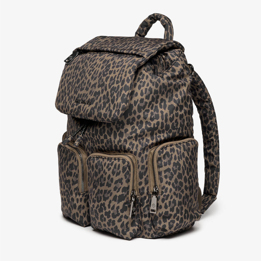 TIBA + MARL-Brown Leopard Print Changing Backpack (40cm) | Childrensalon Outlet