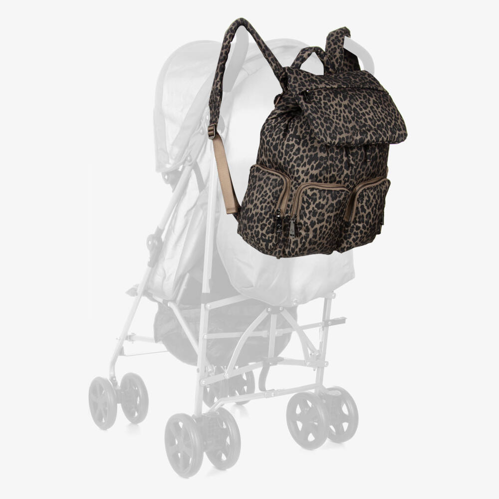TIBA + MARL-Brown Leopard Print Changing Backpack (40cm) | Childrensalon Outlet