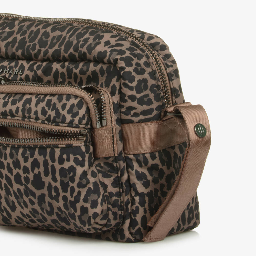 TIBA + MARL-Brown Leopard Print Stroller Changing Bag (34cm) | Childrensalon Outlet