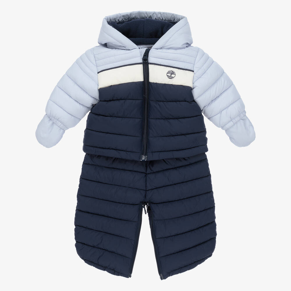 Timberland-Синий зимний комбинезон 2-в-1 для мальчиков | Childrensalon Outlet