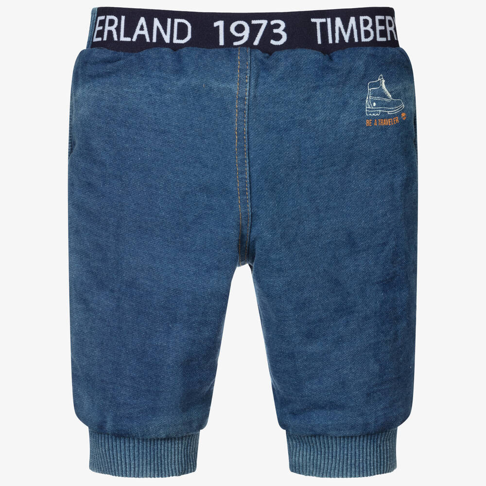Timberland-بنطلون رياضي قطن جيرسي لون أزرق للمواليد | Childrensalon Outlet