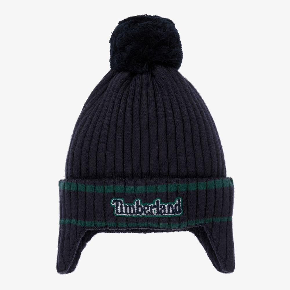 Timberland - Baby Boys Blue Knitted Hat | Childrensalon