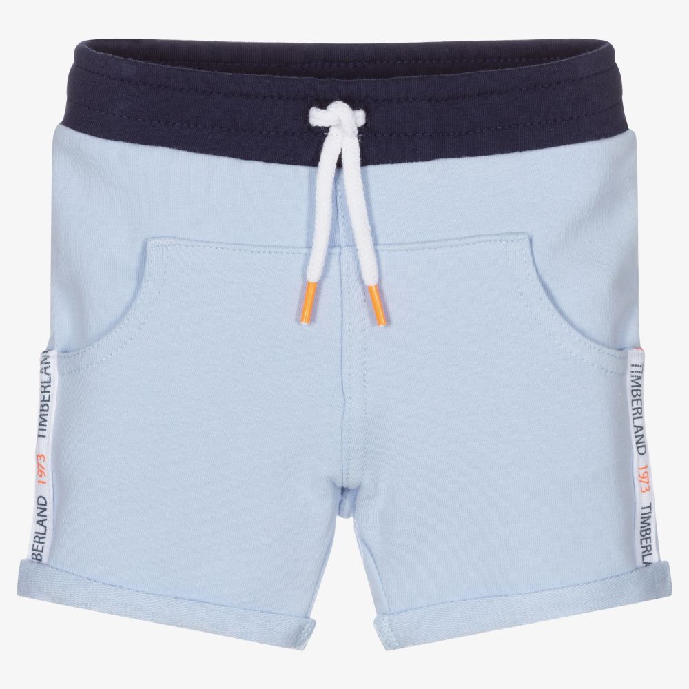 Timberland - Baby Boys Blue Logo Shorts | Childrensalon