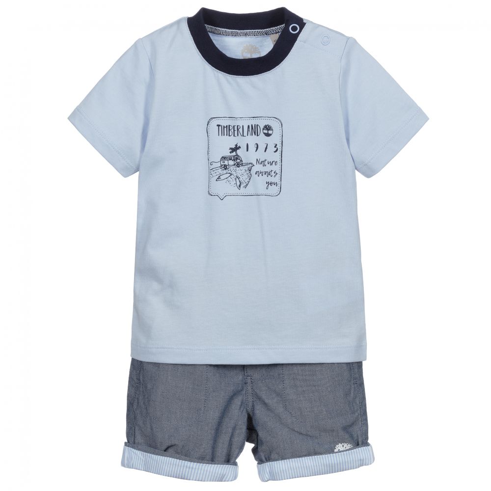 Timberland - Baby Boys Blue Shorts Set | Childrensalon
