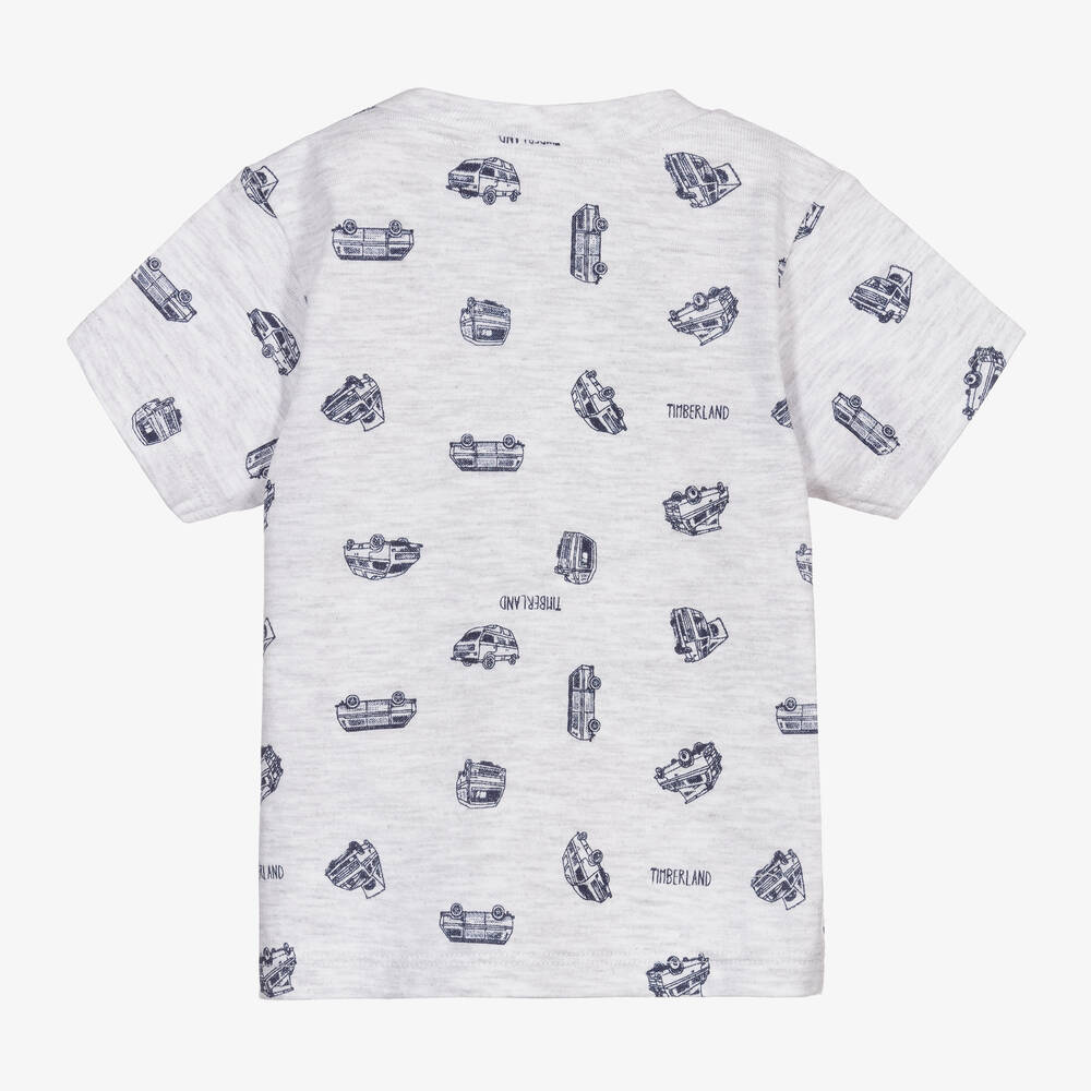 Timberland-Baby Boys Grey Cotton T-Shirt | Childrensalon Outlet
