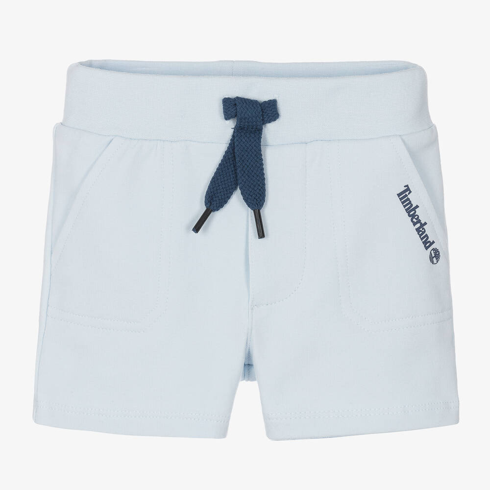 Timberland-Baby Boys Light Blue Organic Cotton Shorts | Childrensalon Outlet