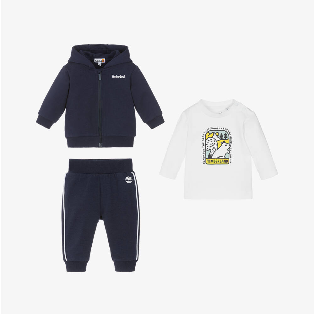 Timberland-Костюм из синего хлопка для мальчиков | Childrensalon Outlet