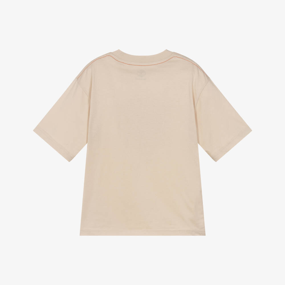 Timberland-Beige Logo Tshirt | Childrensalon Outlet
