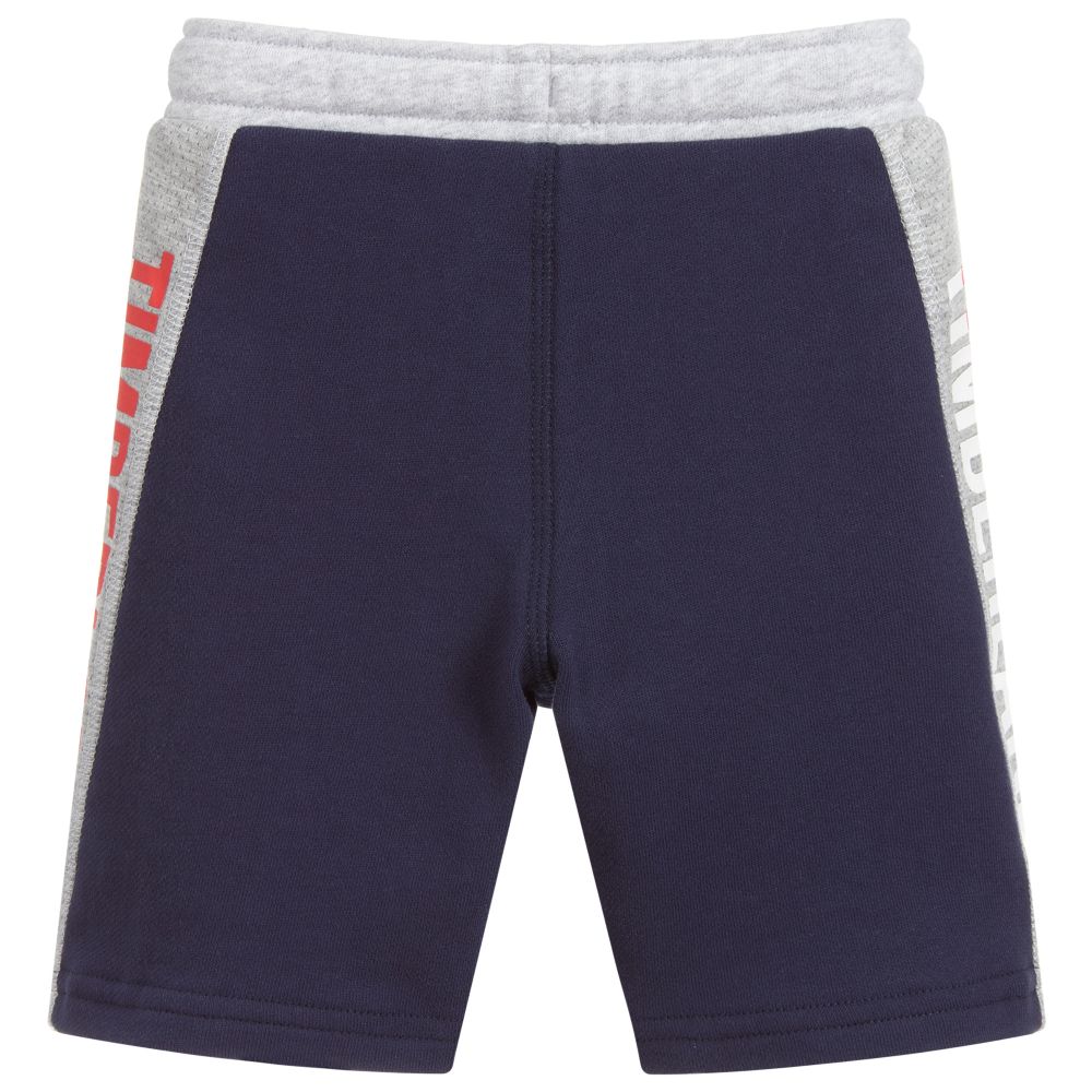 Timberland-شورت قطن سويتشيرت لون كحلي ورمادي | Childrensalon Outlet