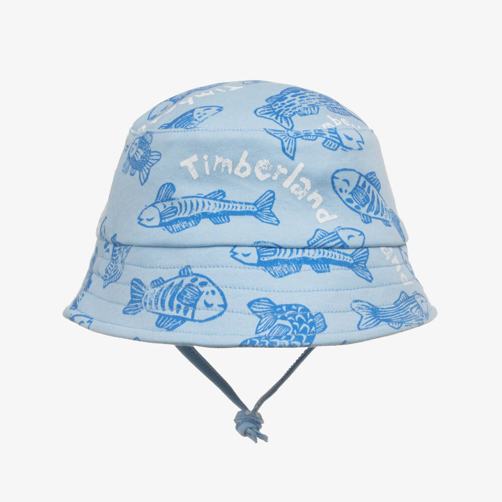Timberland-Blue Fish Print Hat | Childrensalon Outlet