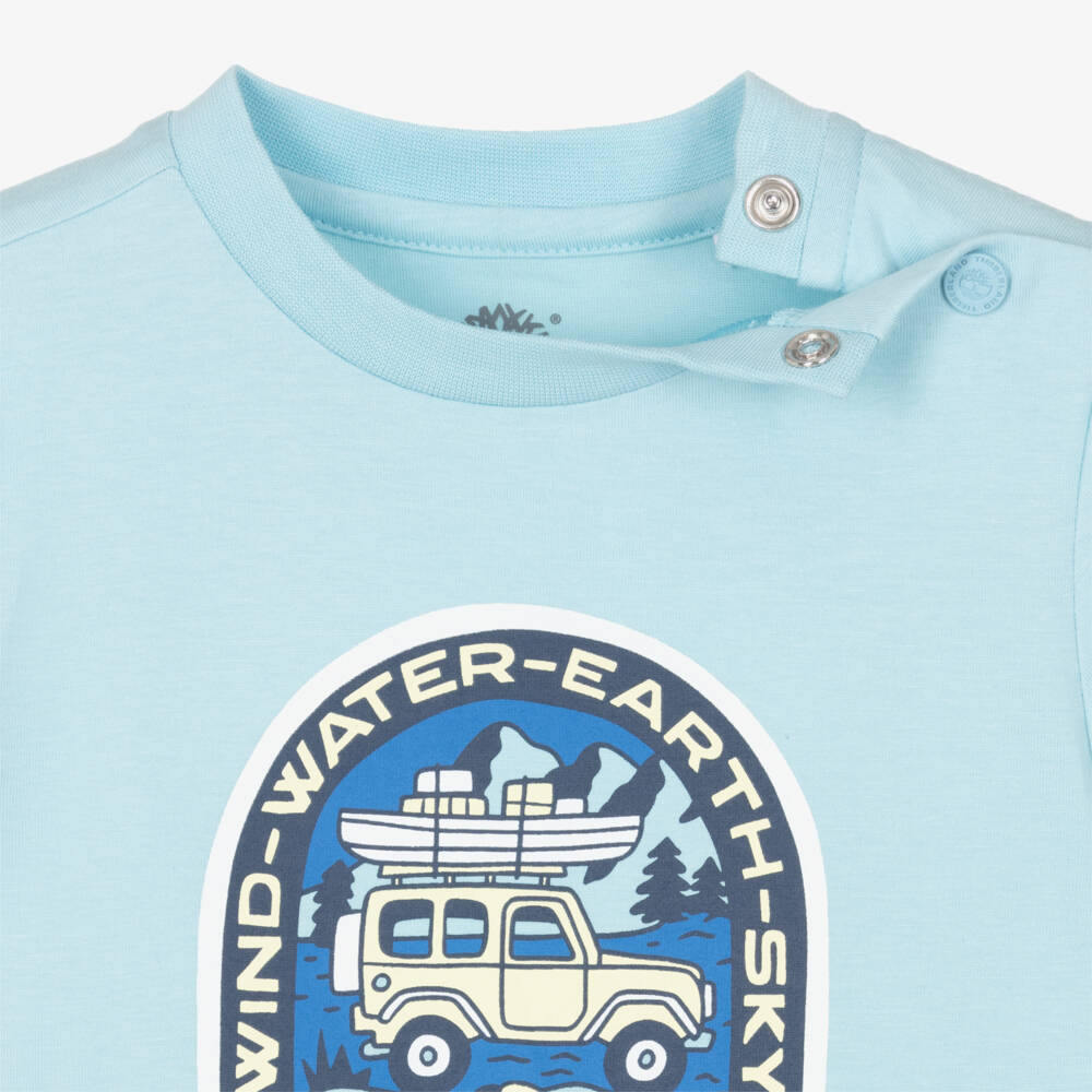 Timberland-Blue Graphic Tshirt | Childrensalon Outlet