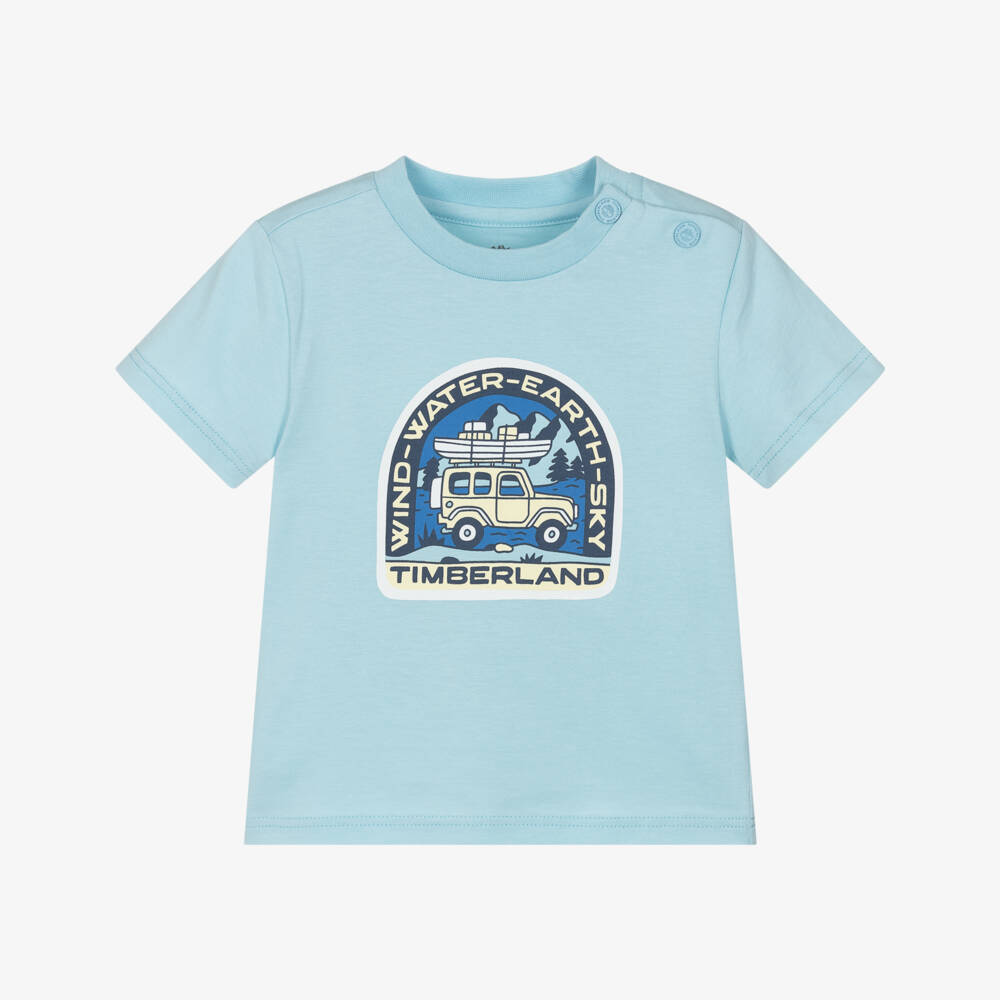 Timberland-Blue Graphic Tshirt | Childrensalon Outlet