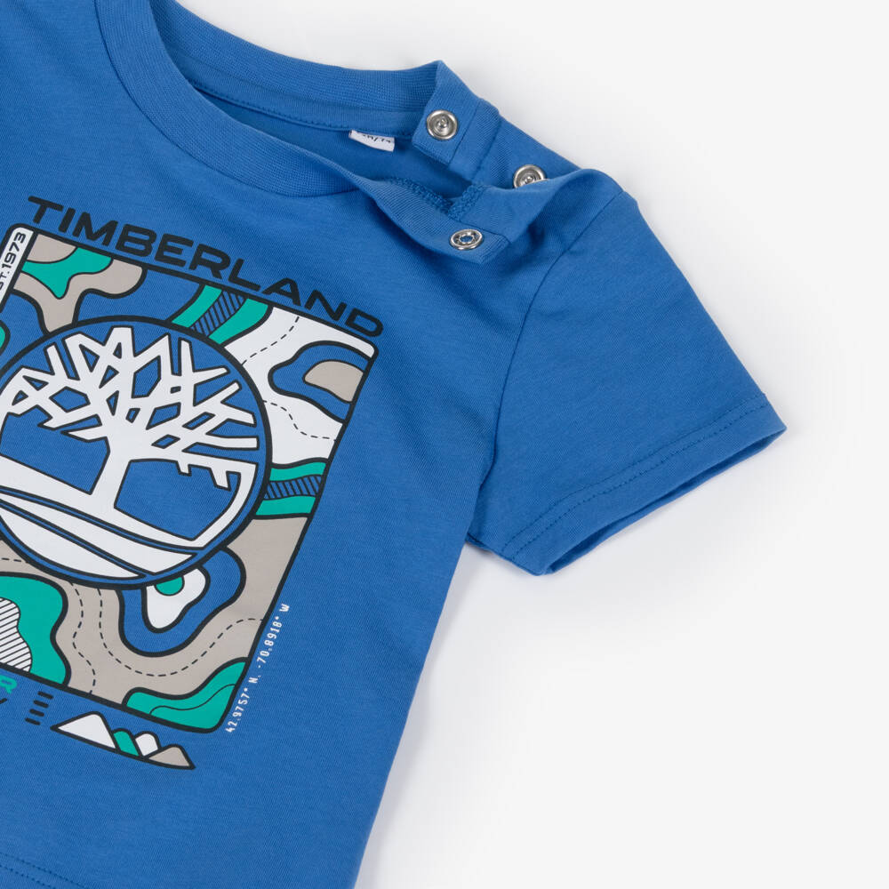 Timberland-Blue Graphic Tshirt | Childrensalon Outlet