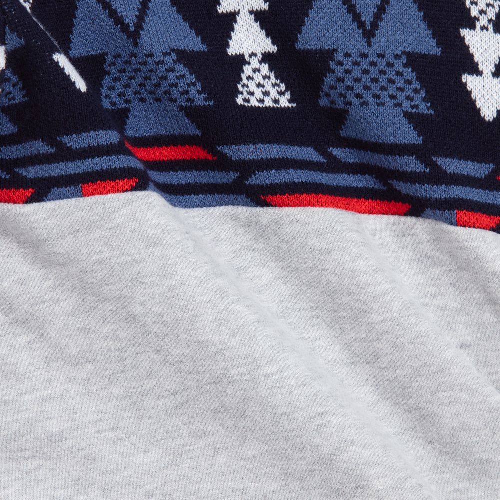 Timberland-Blue & Grey Cotton Hoodie | Childrensalon Outlet