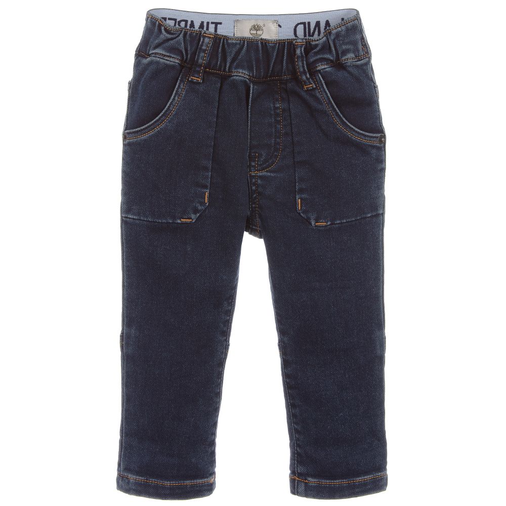 Timberland-جينز أطفال ولادي دنيم جوغ جيرسي لون أزرق | Childrensalon Outlet