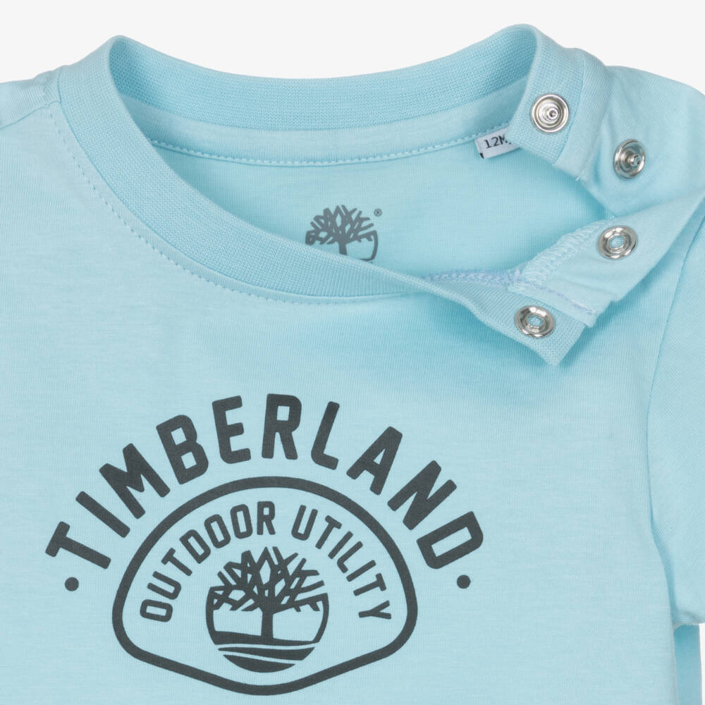 Timberland-Blue Jersey Short Set | Childrensalon Outlet