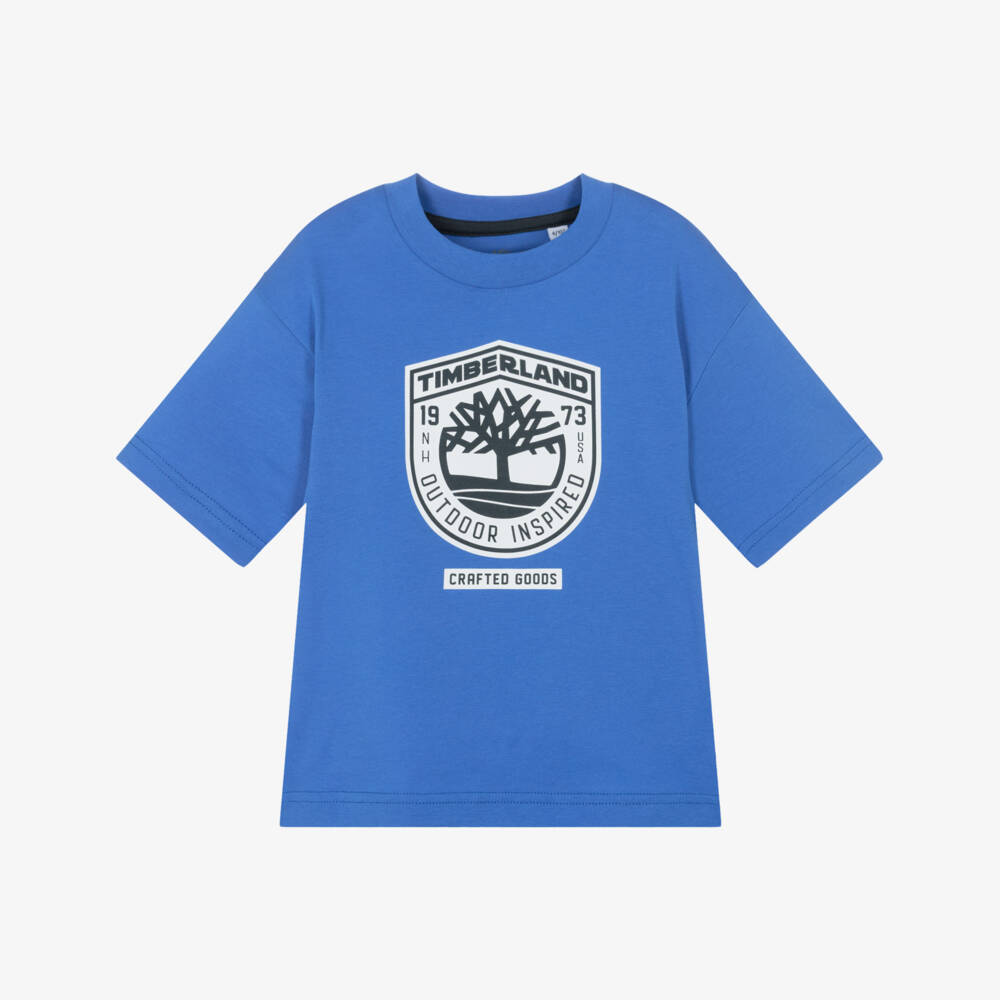 Timberland-Blue Logo Tshirt | Childrensalon Outlet