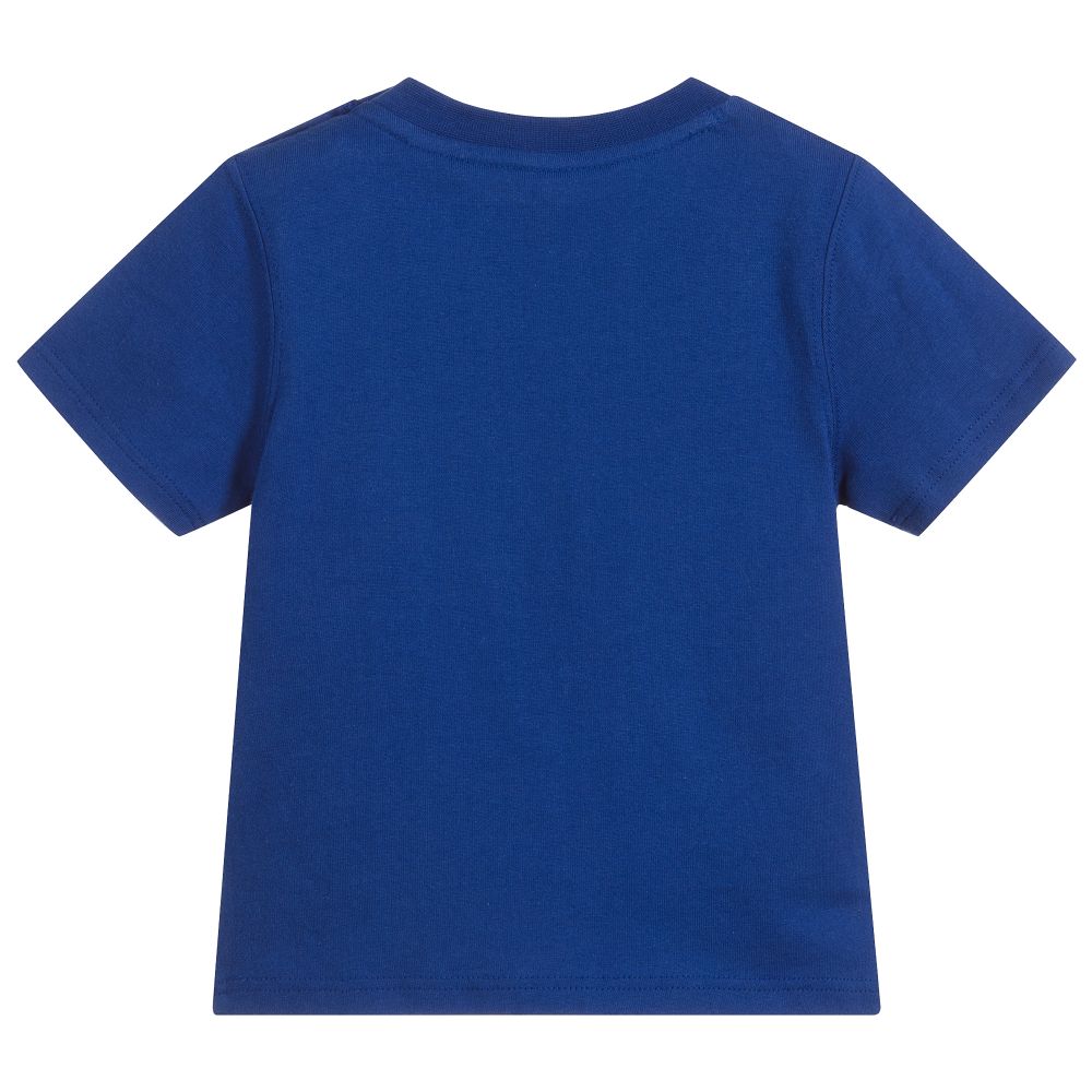 Timberland-تيشيرت أطفال ولادي قطن عضوي لون أزرق | Childrensalon Outlet